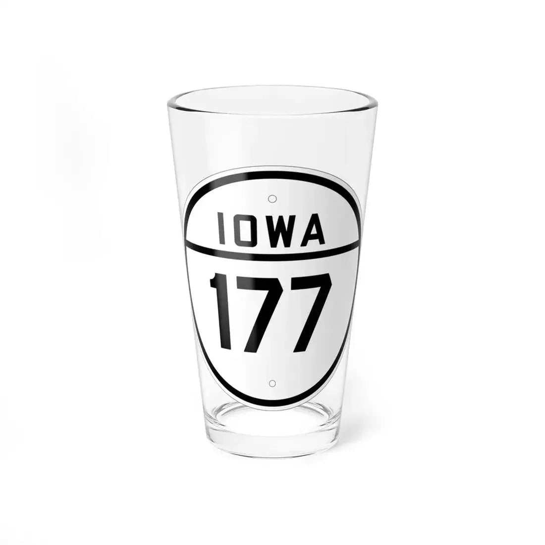Iowa 177 1926 (Iowa) (Road Sign) Pint Glass 16oz 16oz - Go Mug Yourself