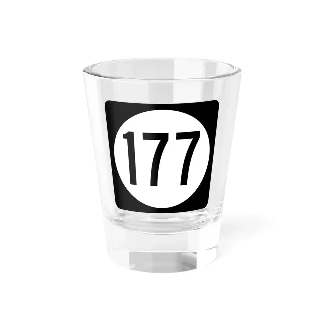 Iowa 177 (Iowa) (Road Sign) Shot Glass 1.5oz 1.5oz - Go Mug Yourself