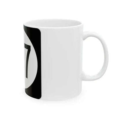 Iowa 177 (Iowa) (Road Sign) White Coffee Mug - Go Mug Yourself