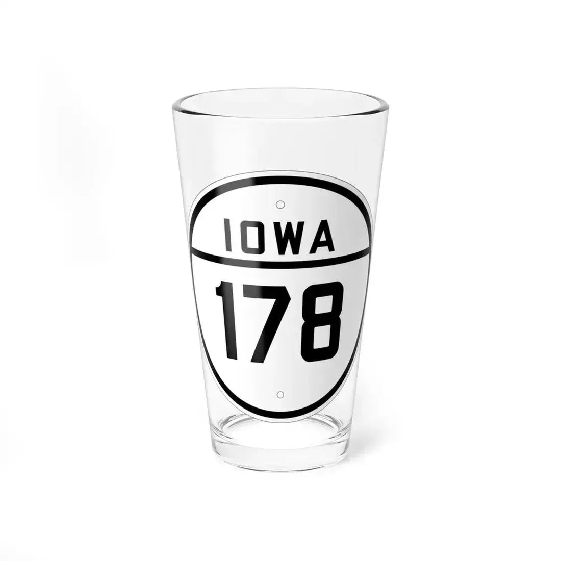 Iowa 178 1926 (Iowa) (Road Sign) Pint Glass 16oz 16oz - Go Mug Yourself