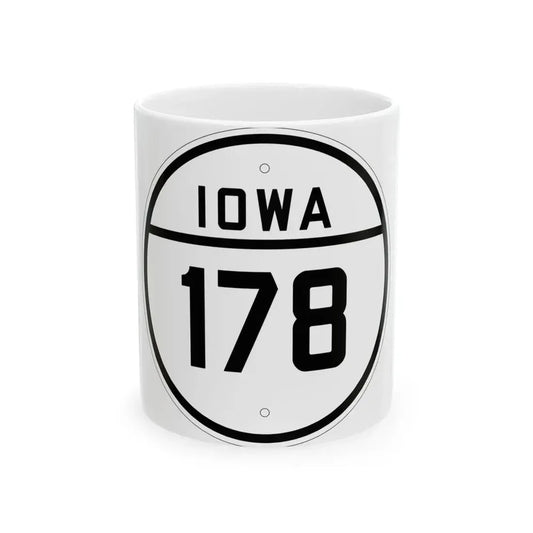 Iowa 178 1926 (Iowa) (Road Sign) White Coffee Mug 11oz - Go Mug Yourself