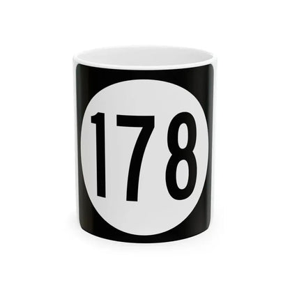 Iowa 178 (Iowa) (Road Sign) White Coffee Mug 11oz - Go Mug Yourself
