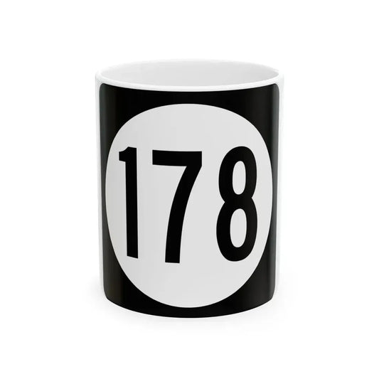 Iowa 178 (Iowa) (Road Sign) White Coffee Mug 11oz - Go Mug Yourself