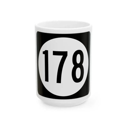 Iowa 178 (Iowa) (Road Sign) White Coffee Mug 15oz - Go Mug Yourself
