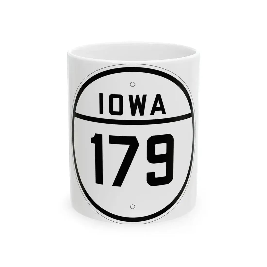 Iowa 179 1926 (Iowa) (Road Sign) White Coffee Mug 11oz - Go Mug Yourself