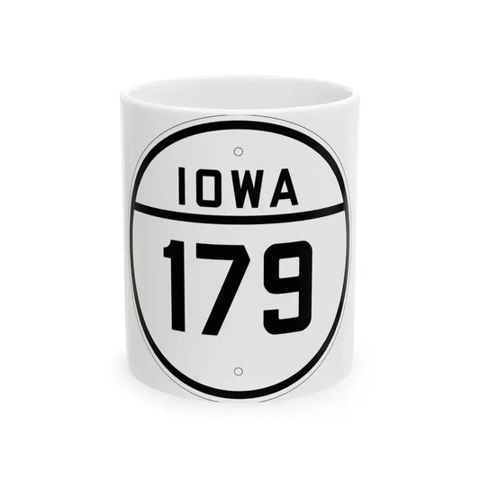 Iowa 179 1926 (Iowa) (Road Sign) White Coffee Mug 11oz - Go Mug Yourself