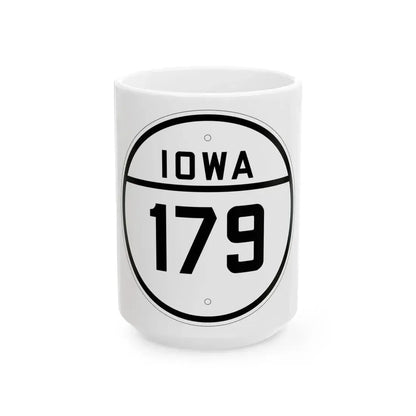 Iowa 179 1926 (Iowa) (Road Sign) White Coffee Mug 15oz - Go Mug Yourself