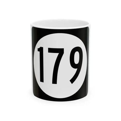 Iowa 179 (Iowa) (Road Sign) White Coffee Mug 11oz - Go Mug Yourself