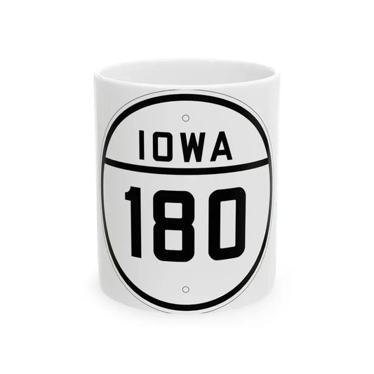 Iowa 180 1926 (Iowa) (Road Sign) White Coffee Mug 11oz - Go Mug Yourself