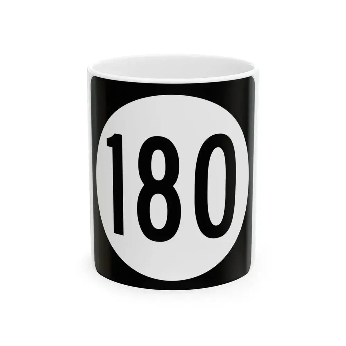Iowa 180 (Iowa) (Road Sign) White Coffee Mug 11oz - Go Mug Yourself