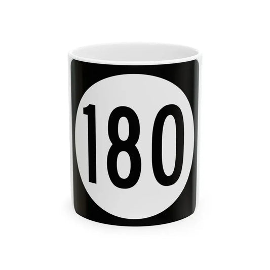 Iowa 180 (Iowa) (Road Sign) White Coffee Mug 11oz - Go Mug Yourself