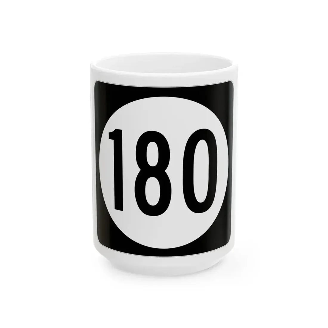 Iowa 180 (Iowa) (Road Sign) White Coffee Mug 15oz - Go Mug Yourself