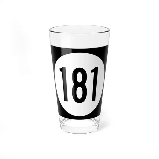 Iowa 181 (Iowa) (Road Sign) Pint Glss 16oz 16oz - Go Mug Yourself