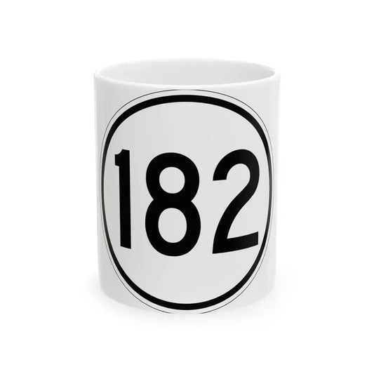 Iowa 182 1950 (Iowa) (Road Sign) White Coffee Mug 11oz - Go Mug Yourself