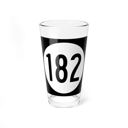 Iowa 182 (Iowa) (Road Sign) Pint Glss 16oz 16oz - Go Mug Yourself
