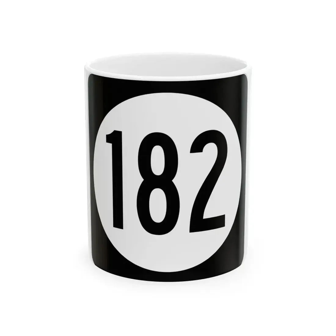 Iowa 182 (Iowa) (Road Sign) White Coffee Mug 11oz - Go Mug Yourself