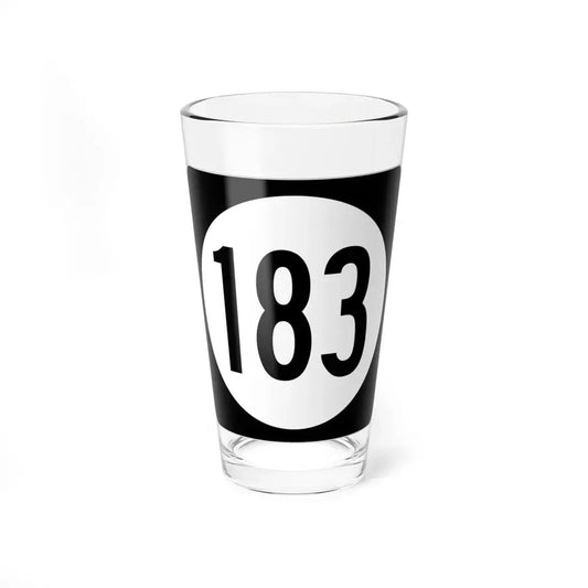 Iowa 183 (Iowa) (Road Sign) Pint Glss 16oz 16oz - Go Mug Yourself