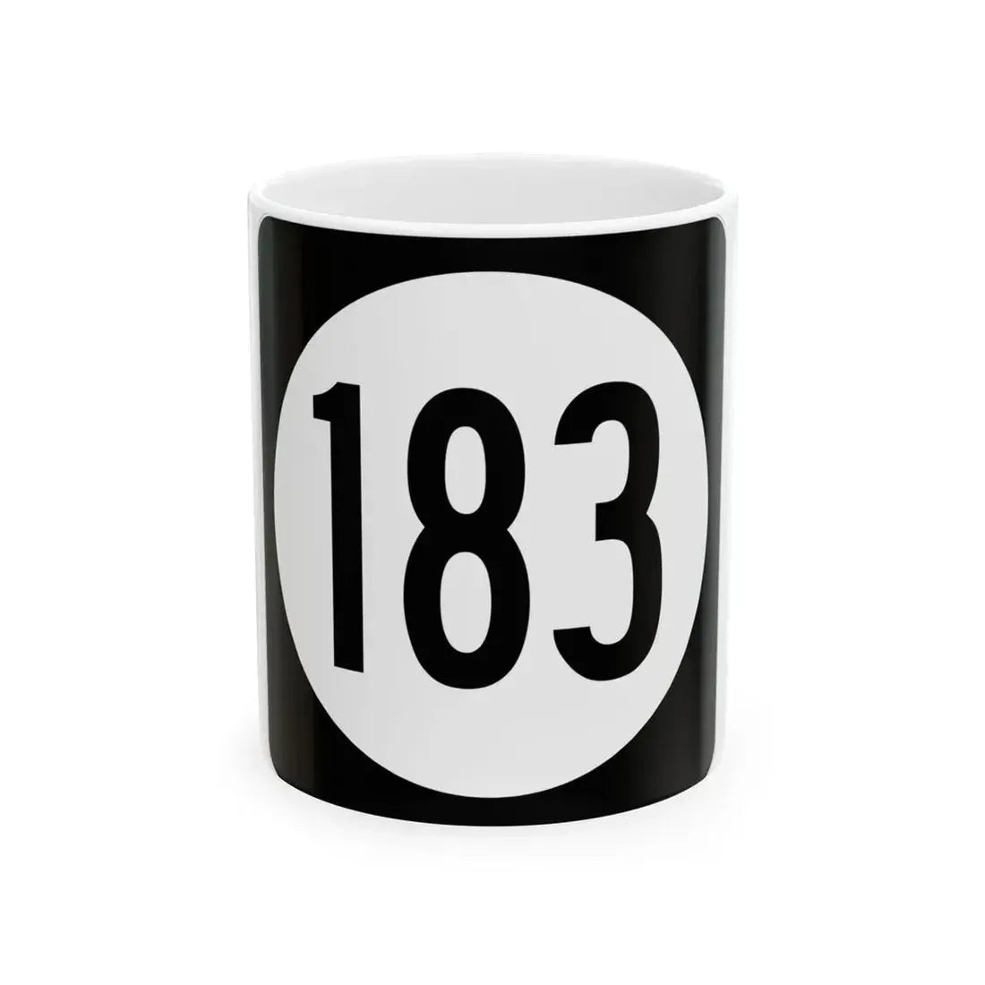 Iowa 183 (Iowa) (Road Sign) White Coffee Mug 11oz - Go Mug Yourself