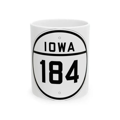 Iowa 184 1926 (Iowa) (Road Sign) White Coffee Mug 11oz - Go Mug Yourself