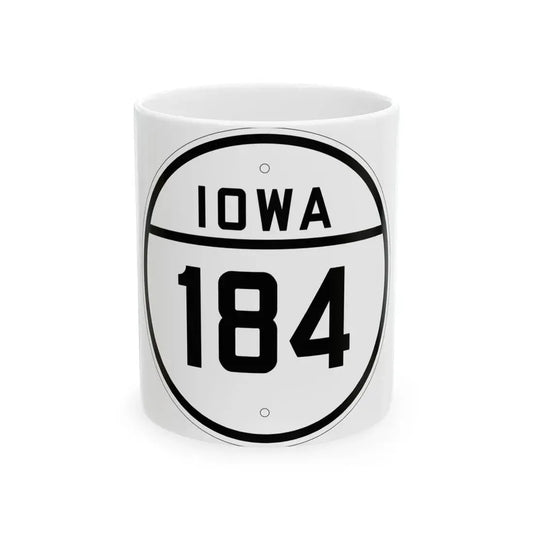 Iowa 184 1926 (Iowa) (Road Sign) White Coffee Mug 11oz - Go Mug Yourself