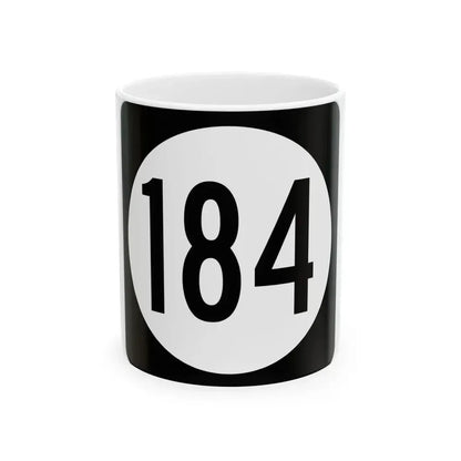 Iowa 184 (Iowa) (Road Sign) White Coffee Mug 11oz - Go Mug Yourself