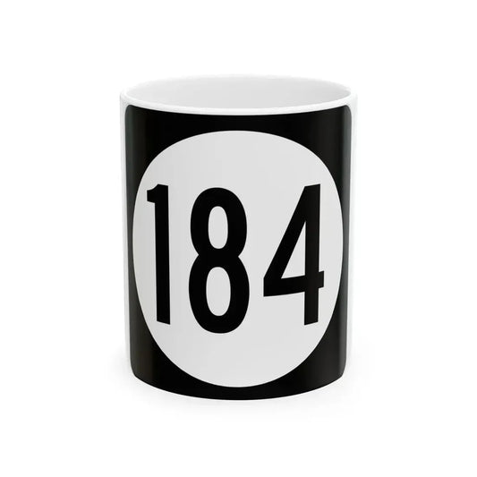Iowa 184 (Iowa) (Road Sign) White Coffee Mug 11oz - Go Mug Yourself