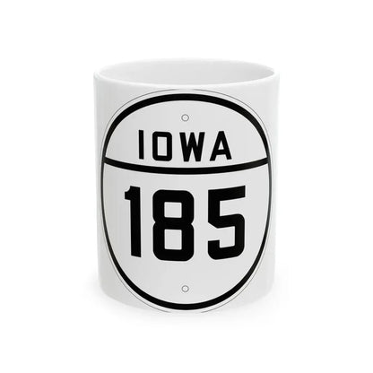 Iowa 185 1926 (Iowa) (Road Sign) White Coffee Mug 11oz - Go Mug Yourself