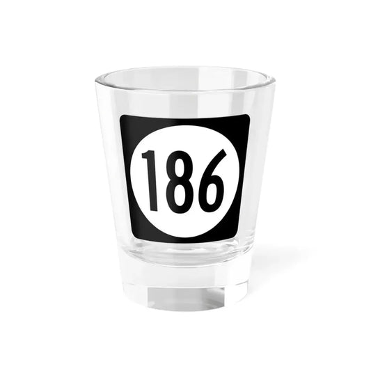 Iowa 186 (Iowa) (Road Sign) Shot Glass 1.5oz 1.5oz - Go Mug Yourself