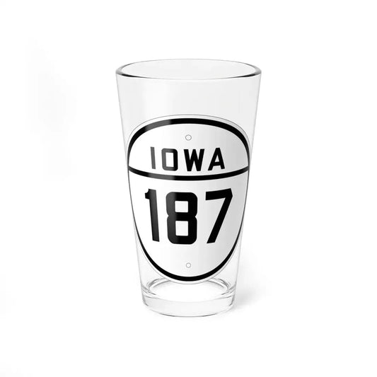 Iowa 187 1926 (Iowa) (Road Sign) Pint Glss 16oz 16oz - Go Mug Yourself