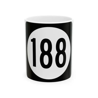 Iowa 188 (Iowa) (Road Sign) White Coffee Mug 11oz - Go Mug Yourself