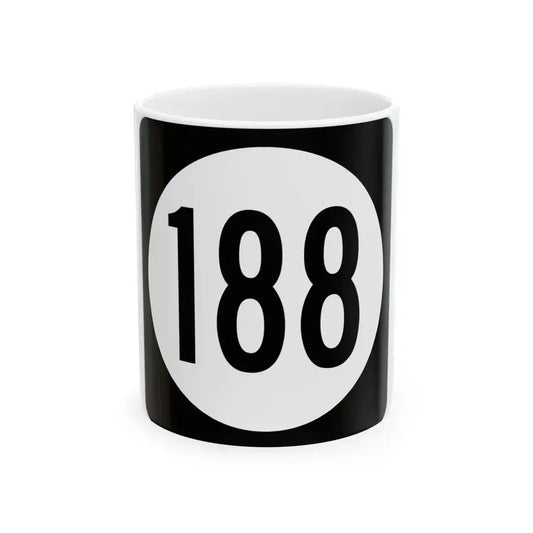 Iowa 188 (Iowa) (Road Sign) White Coffee Mug 11oz - Go Mug Yourself