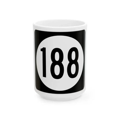 Iowa 188 (Iowa) (Road Sign) White Coffee Mug 15oz - Go Mug Yourself