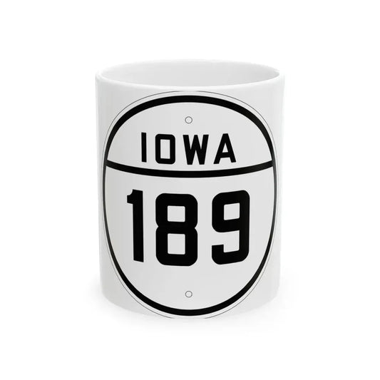 Iowa 189 1926 (Iowa) (Road Sign) White Coffee Mug 11oz - Go Mug Yourself