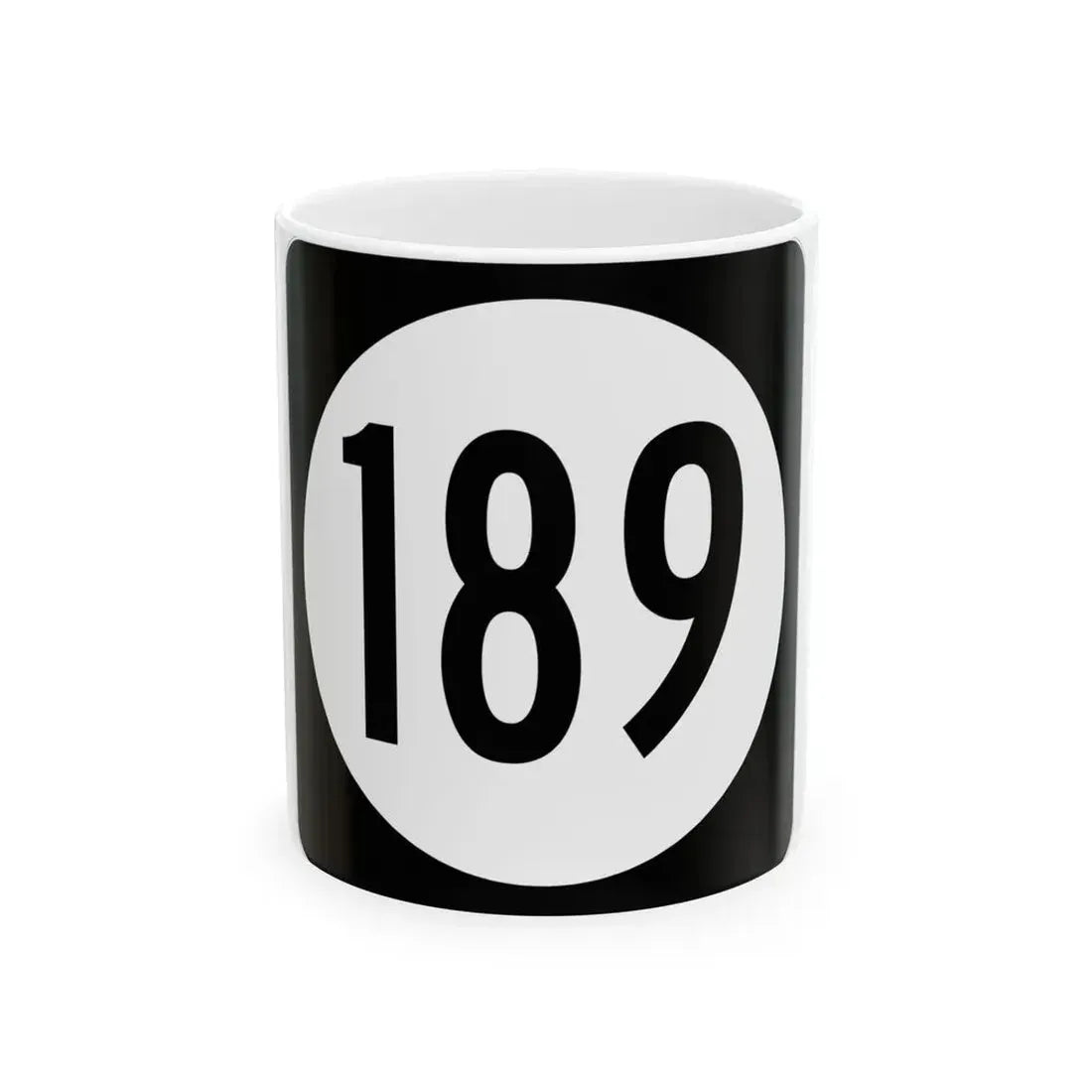 Iowa 189 (Iowa) (Road Sign) White Coffee Mug 11oz - Go Mug Yourself