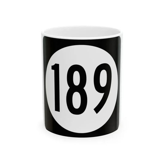 Iowa 189 (Iowa) (Road Sign) White Coffee Mug 11oz - Go Mug Yourself