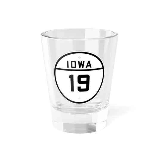 Iowa 19 1926 (Iowa) (Road Sign) Shot Glass 1.5oz 1.5oz - Go Mug Yourself