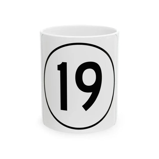 Iowa 19 1948 (Iowa) (Road Sign) White Coffee Mug 11oz - Go Mug Yourself