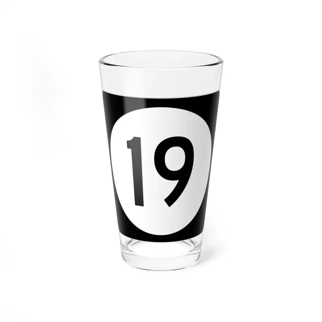 Iowa 19 (Iowa) (Road Sign) Pint Glass 16oz 16oz - Go Mug Yourself