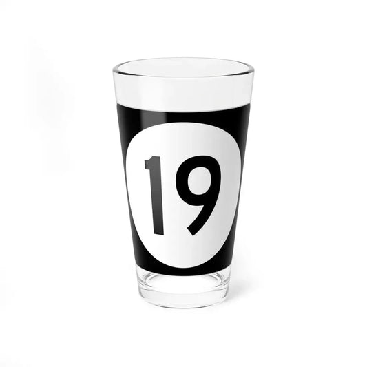 Iowa 19 (Iowa) (Road Sign) Pint Glss 16oz 16oz - Go Mug Yourself