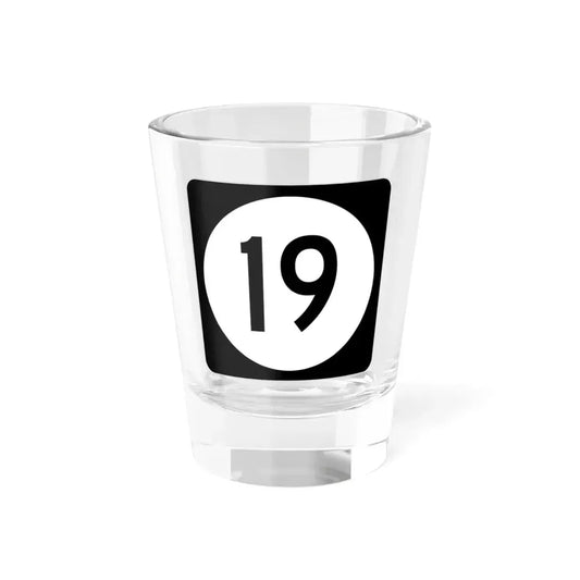 Iowa 19 (Iowa) (Road Sign) Shot Glass 1.5oz 1.5oz - Go Mug Yourself