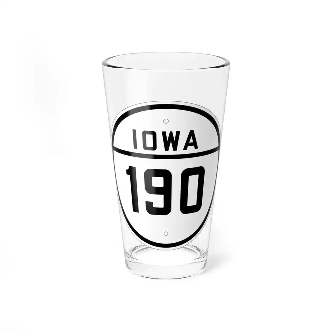 Iowa 190 1926 (Iowa) (Road Sign) Pint Glass 16oz 16oz - Go Mug Yourself