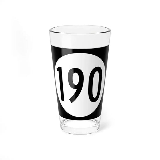 Iowa 190 (Iowa) (Road Sign) Pint Glss 16oz 16oz - Go Mug Yourself