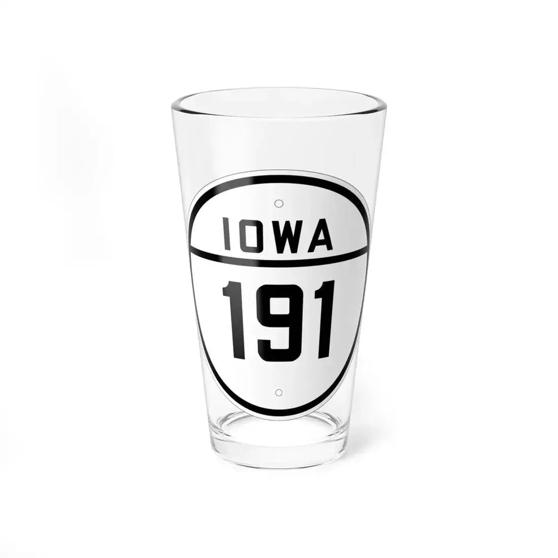 Iowa 191 1926 (Iowa) (Road Sign) Pint Glass 16oz 16oz - Go Mug Yourself