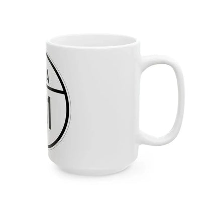 Iowa 191 1926 (Iowa) (Road Sign) White Coffee Mug - Go Mug Yourself