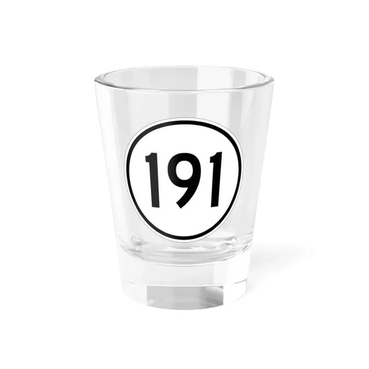 Iowa 191 1950 (Iowa) (Road Sign) Shot Glass 1.5oz 1.5oz - Go Mug Yourself