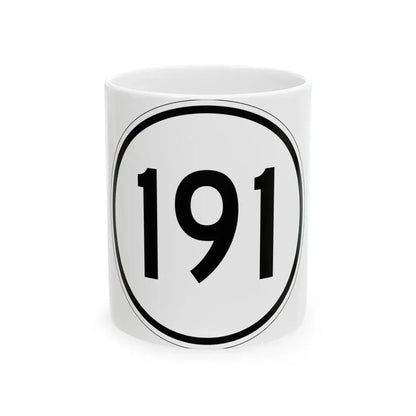 Iowa 191 1950 (Iowa) (Road Sign) White Coffee Mug 11oz - Go Mug Yourself