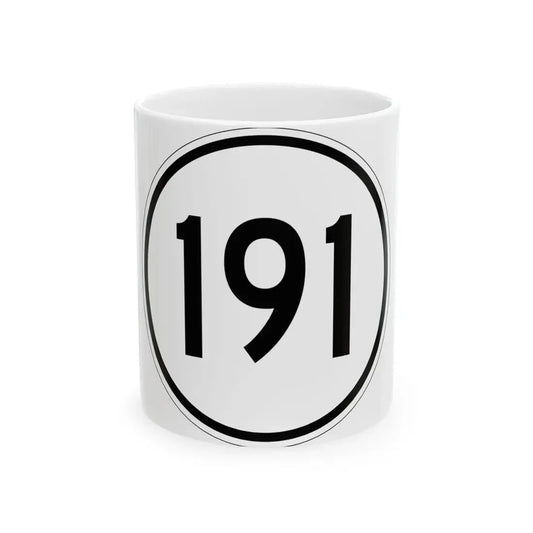 Iowa 191 1950 (Iowa) (Road Sign) White Coffee Mug 11oz - Go Mug Yourself