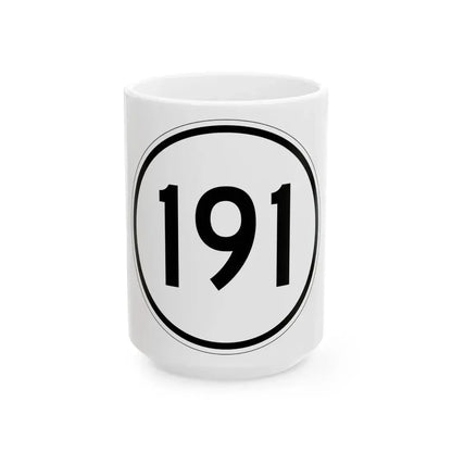 Iowa 191 1950 (Iowa) (Road Sign) White Coffee Mug 15oz - Go Mug Yourself