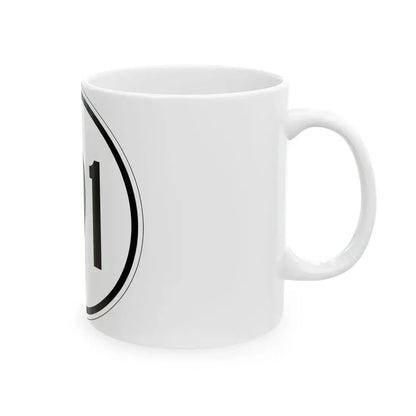Iowa 191 1950 (Iowa) (Road Sign) White Coffee Mug - Go Mug Yourself