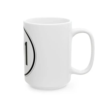 Iowa 191 1950 (Iowa) (Road Sign) White Coffee Mug - Go Mug Yourself